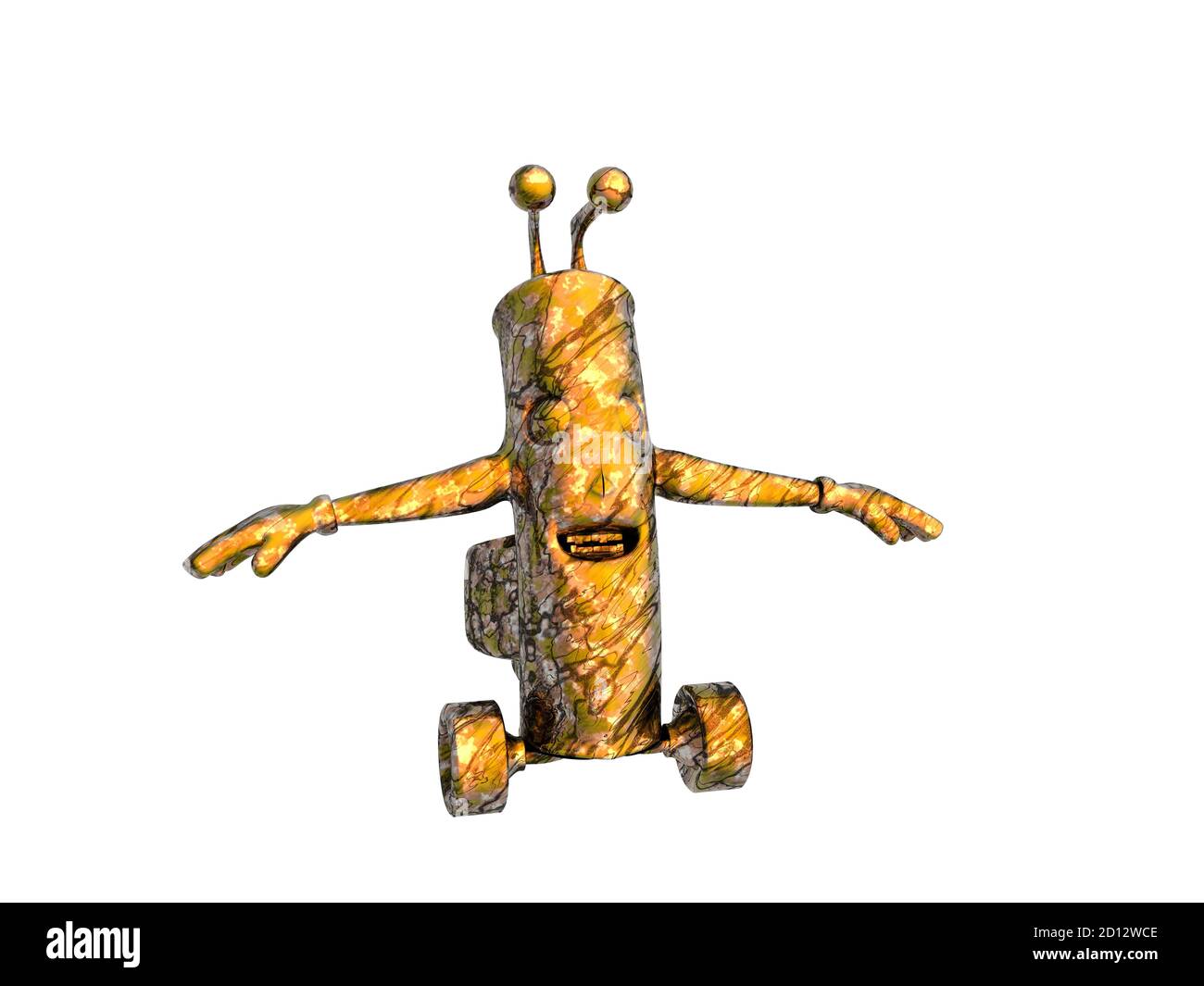 Zeichentrickfigur eines lebenden Autos Stockfoto