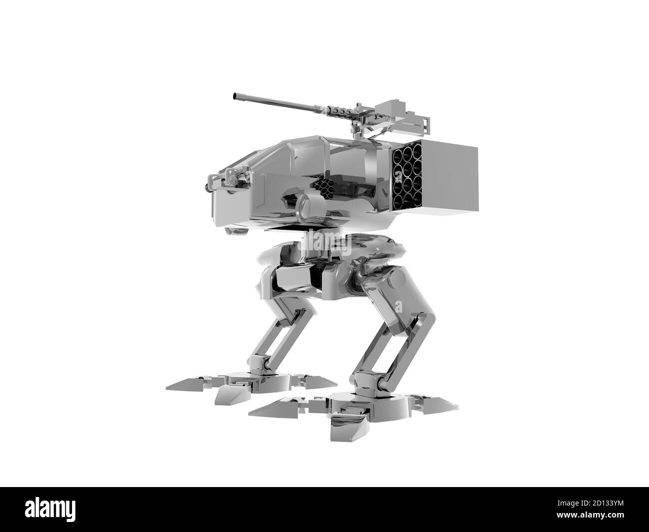 Zweibeinige Roboter mit Waffen als Wachhund Stockfotografie - Alamy