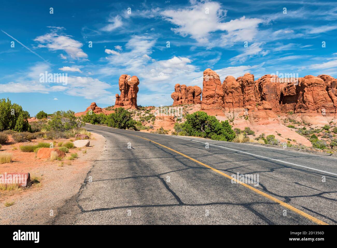 American Highway im Arches National Park, Utah, USA Stockfoto