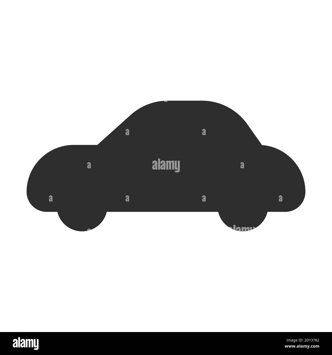 Autovektor Symbol Symbol isoliert. Flache schwarze Fahrzeugschild-Vorlage Stock Vektor