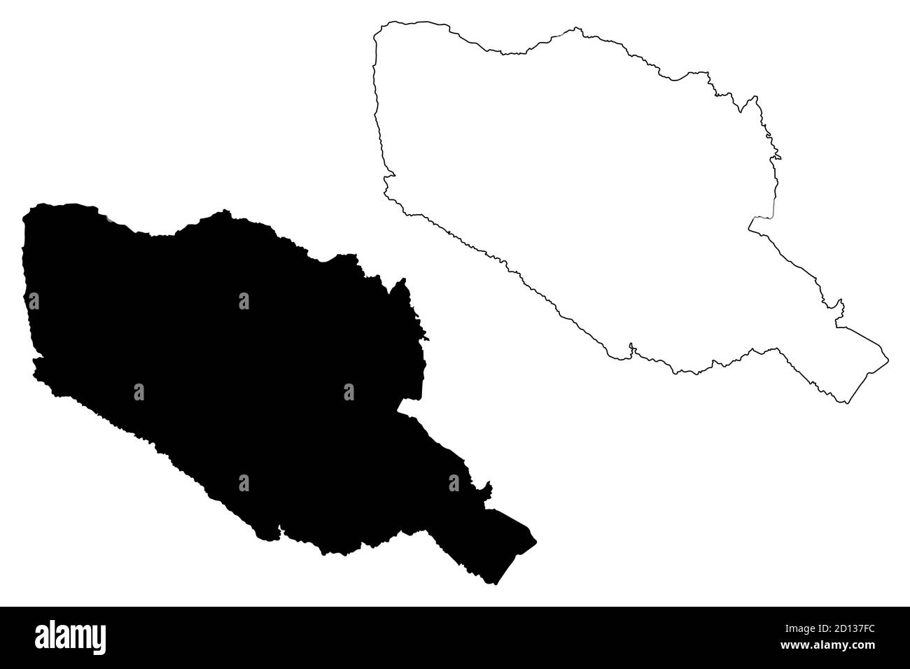 Muranga County (Republik Kenia, Central Province) Karte Vektor