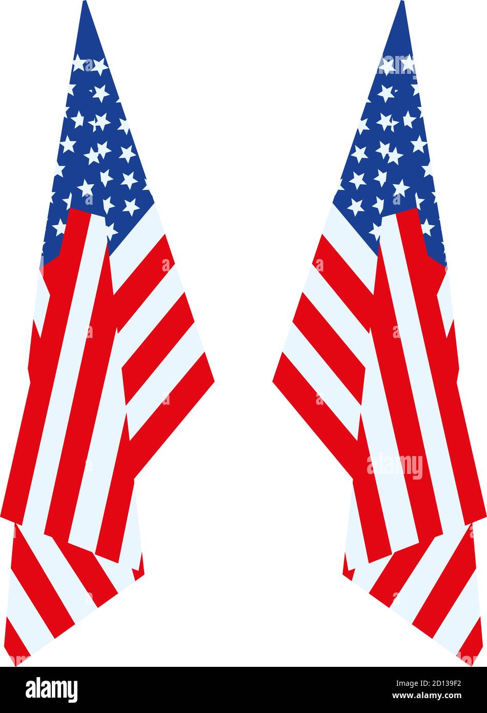 US-Flagge hängt Stock Vektor