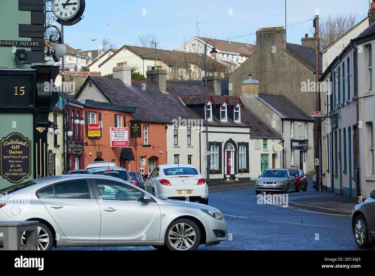 Das kleine Dorf Dromore, Grafschaft Down, Nordirland, Großbritannien Stockfoto
