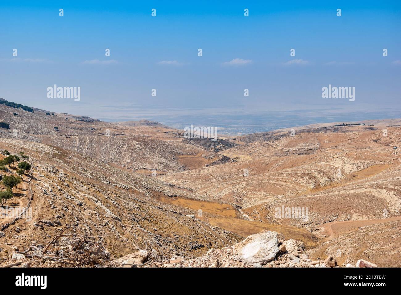 Die Berge Jordaniens Stockfoto