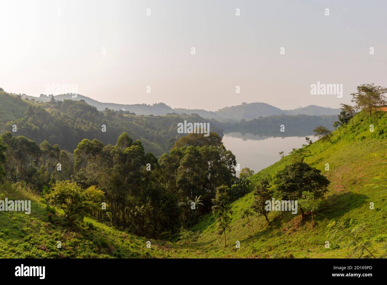 Uganda, Südwesten Ugandas, Lake George, sehr tiefer vulkanischer Kratersee Stockfoto