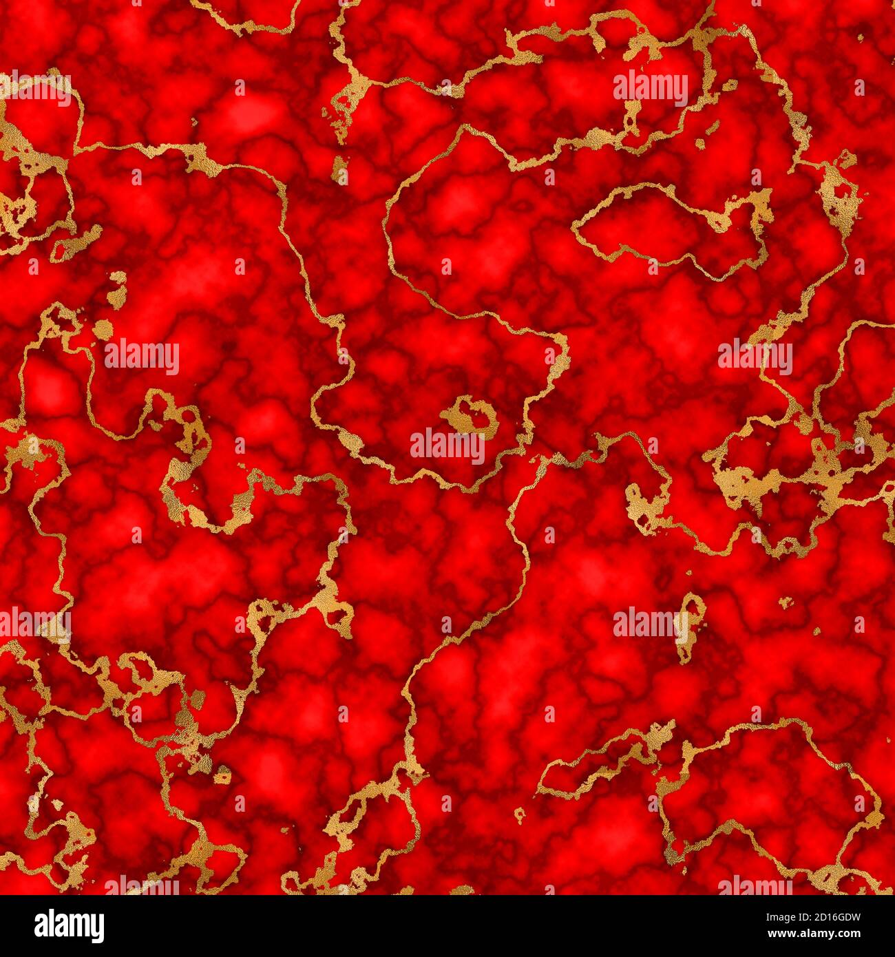 Rot gebeizter Marmor mit goldfarbenen Adern. Hintergrundmuster Textur, Kunstwerke, Naturstein hell und Luxus. Hochwertige Fotos Stockfoto