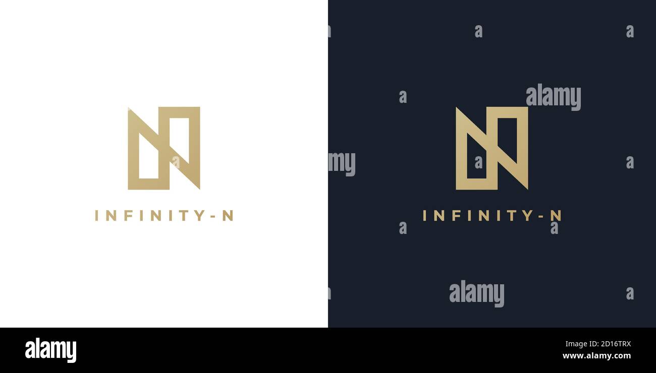 Infinity-Logo mit N-Schriftzug Stock Vektor