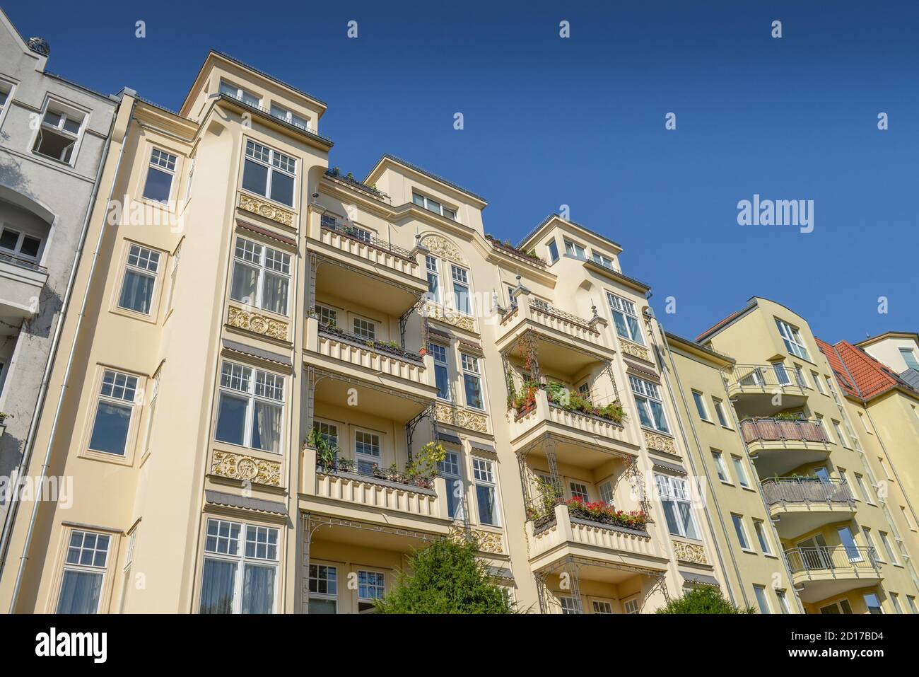 Alte Gebäude, Münchner Straße, der Schönheit der Berge, Berlin, Deutschland, Altbauten, Münchener Straße, Schöneberg, Deutschland Stockfoto