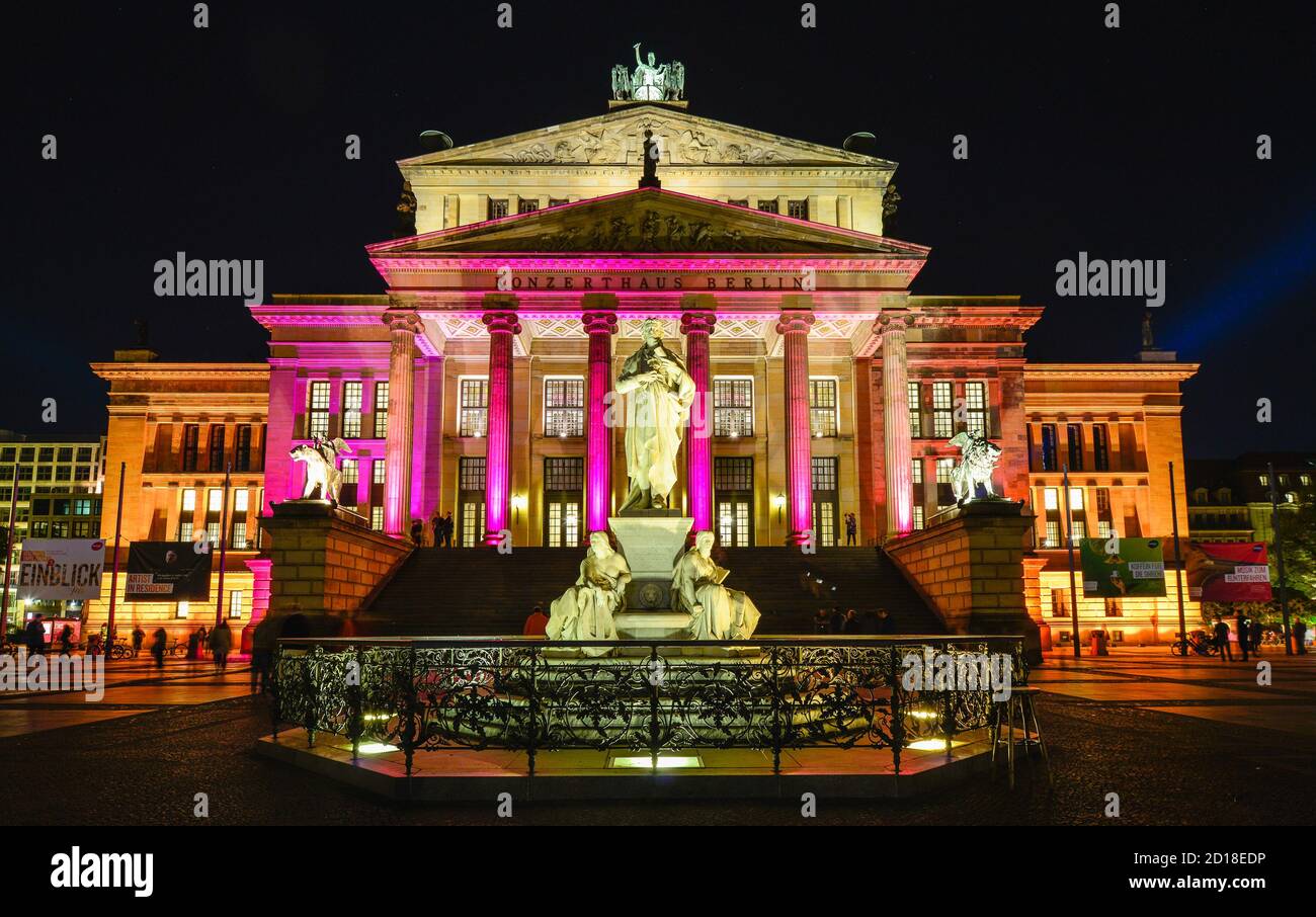 Festival der Lichter, Konzerthalle, die gendarmen Markt, Mitte, Berlin, Deutschland, Konzerthaus, Gendarmenmarkt, Mitte, Deutschland Stockfoto