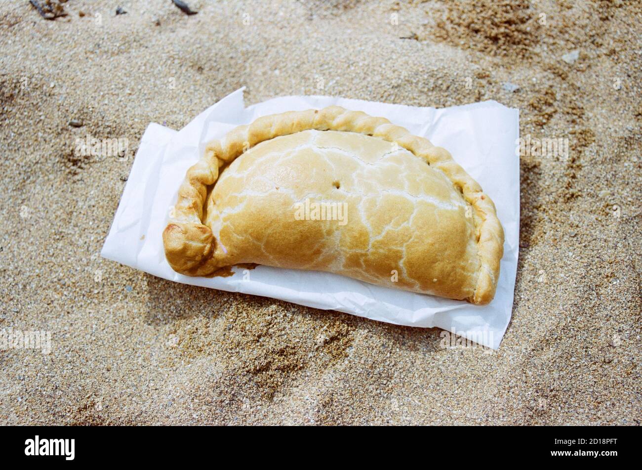 Großen Cornish Pasty, Hoffnung Cove Devon, England, Vereinigtes Königreich. Stockfoto
