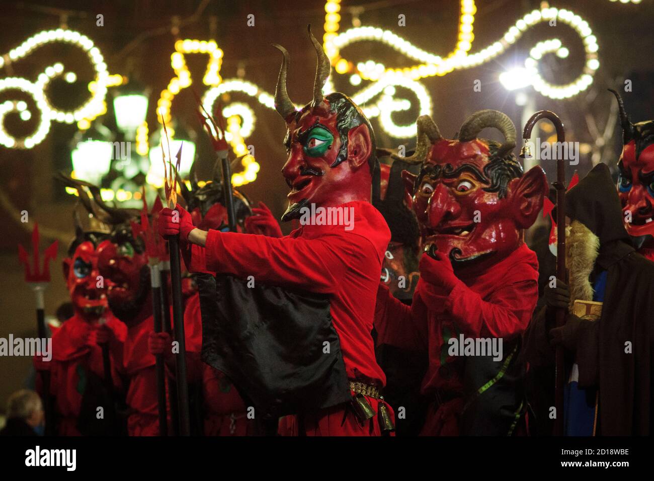 Demonios,Fiestas de Sant Antoni,Sa Pobla, Mallorca, islas baleares, Spanien Stockfoto