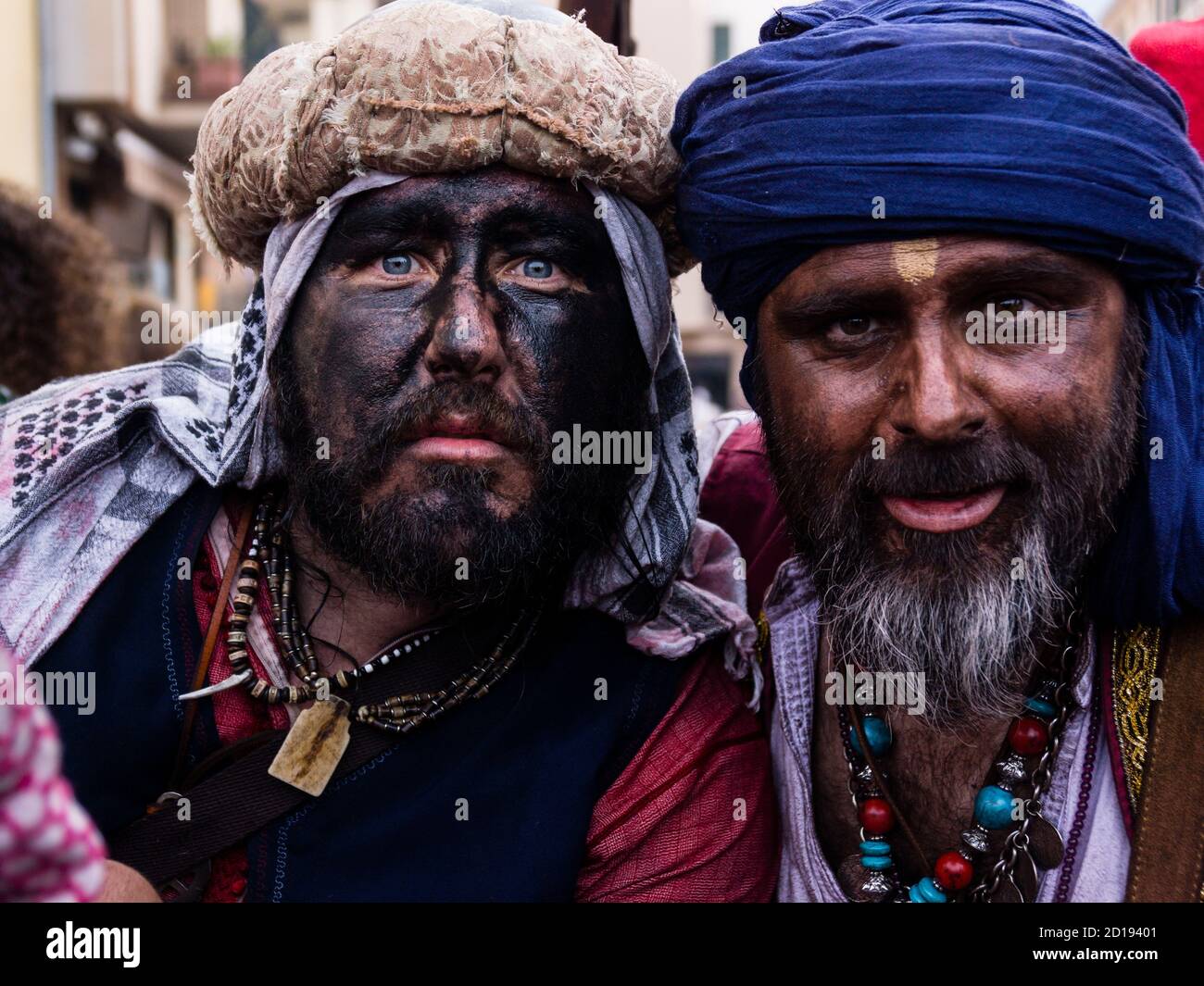 Batalla del Pont den Barona, Moros y Cristianos, 'Es firó', Soller, Sierra de Tramuntana, Mallorca, Balearen, Spanien, Europa Stockfoto