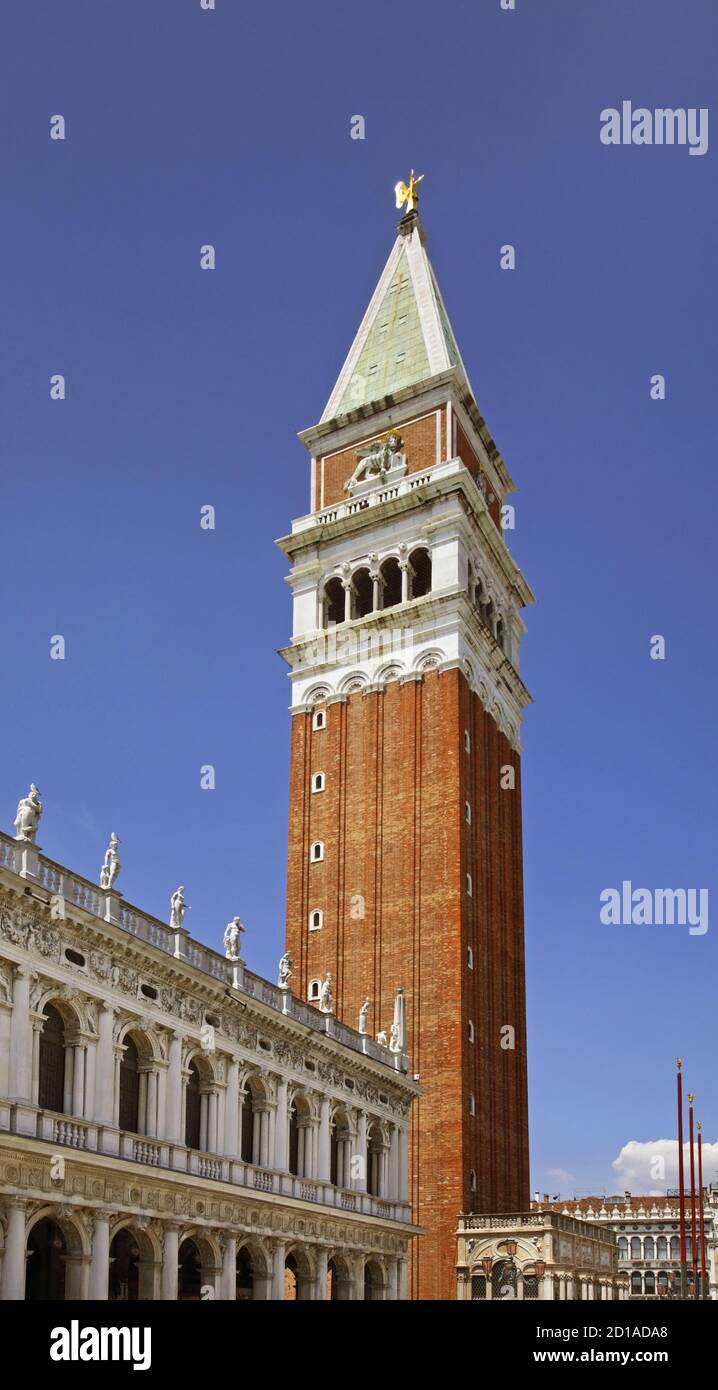 Glockenturm der Basilika von San Marco (San Marco) in Venedig. Region Veneto. Italien Stockfoto