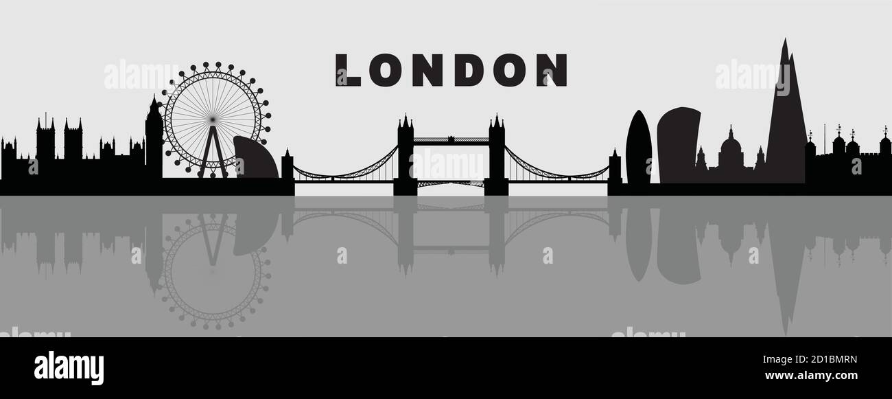 Vektordarstellung der Londoner Skyline Stock Vektor