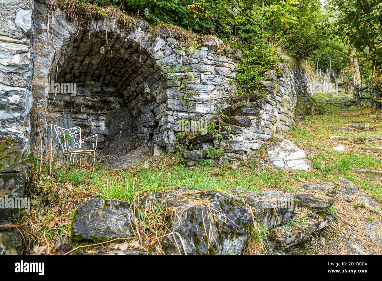 Impressionen im Tessin Muggiotal, Breggia, Schweiz Stockfoto
