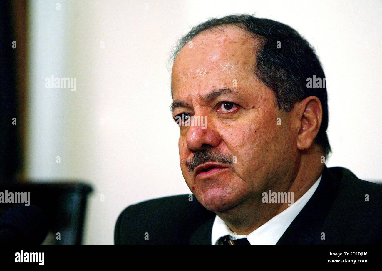 Massoud Barzani President Iraqi Kurdistan Stockfotos Und Bilder Kaufen Alamy