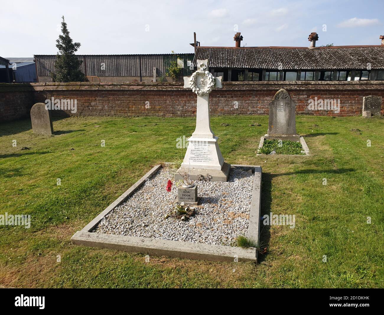 Grab von alfred henry Hook, vc , Rorkes Drift Fame, Churcham, Gloucestershire, England, Vereinigtes Königreich, 22/10/2020 . Grab von Alfred Henry Hook VC, Stockfoto