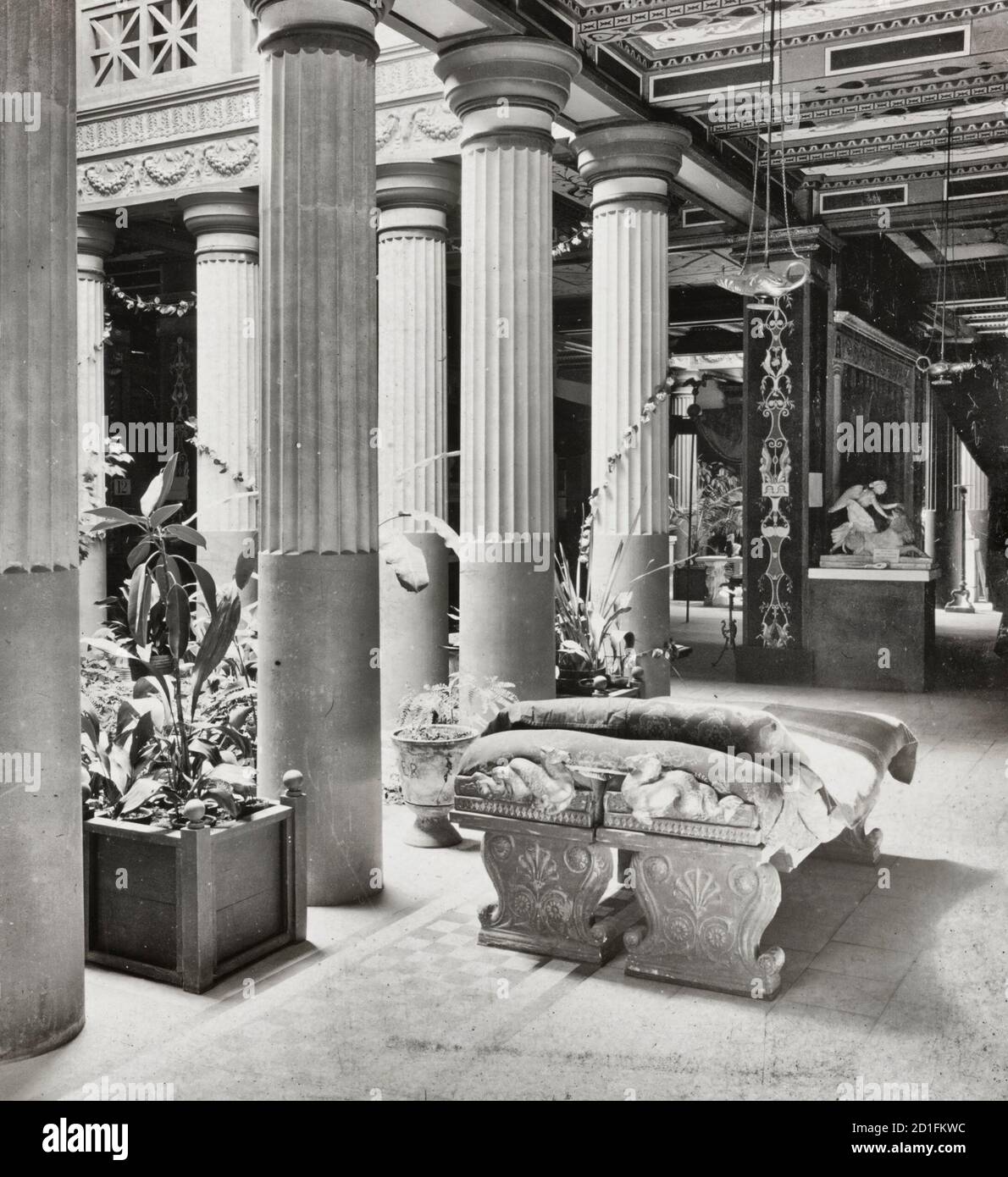 Der Innenraum des Pompeia, Saratoga Springs, New York, 1901 Stockfoto