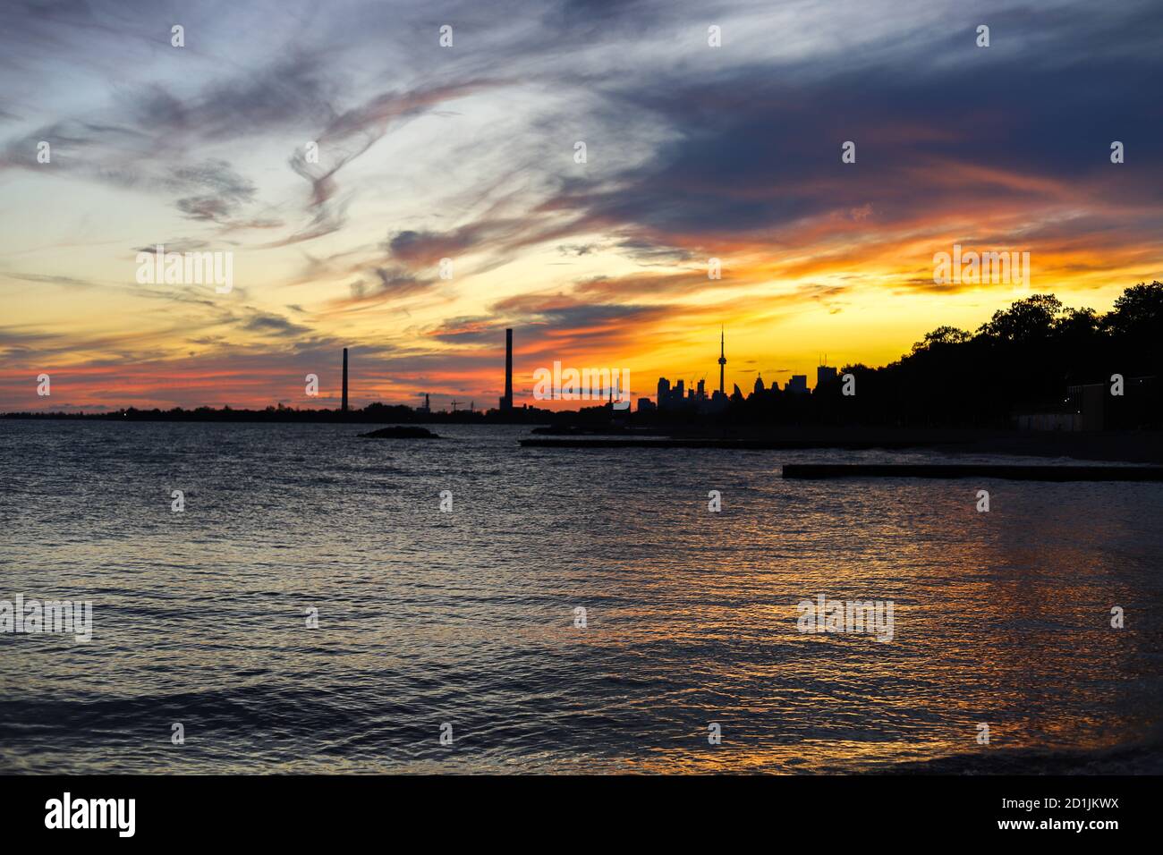 Golden Hour Sonnenuntergang in der Stadt Toronto Stockfoto