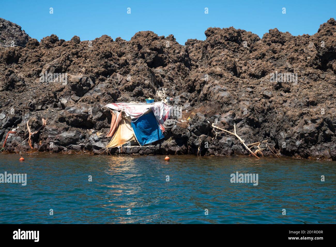 Palea Kameni, Santorini Caldera, Kykladen, Griechenland Stockfoto