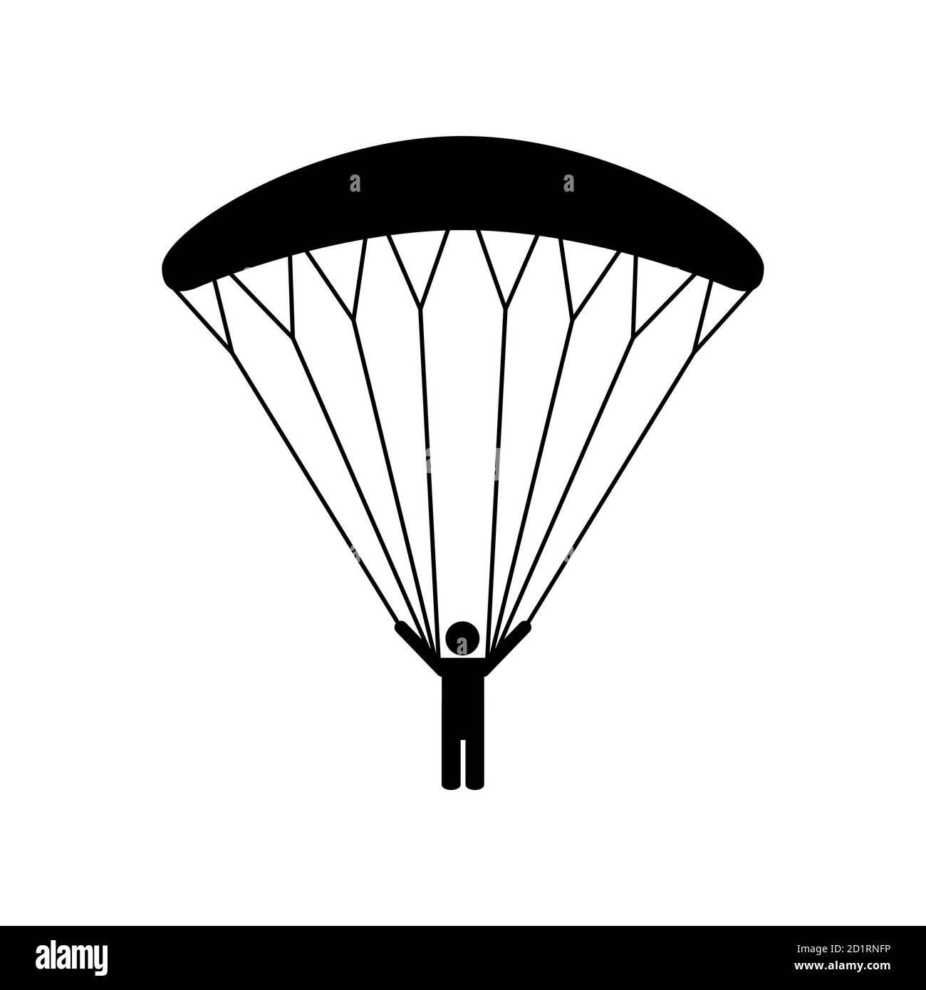 Paraglider Piktogramm isoliert auf weißem Hintergrund Vektor Illustration EPS10 Stock Vektor