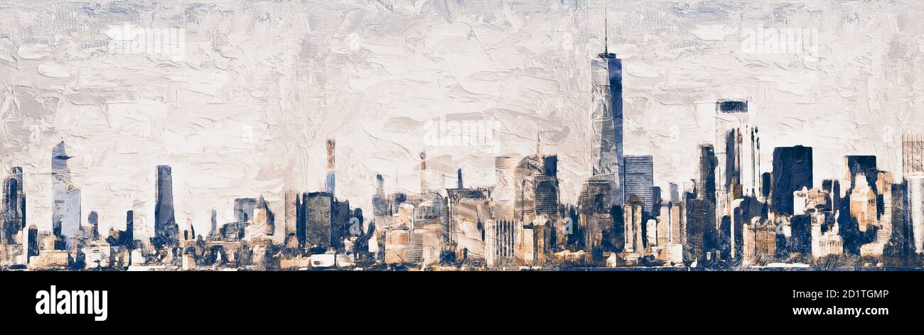 New York, Manhattan Panorama Stockfoto