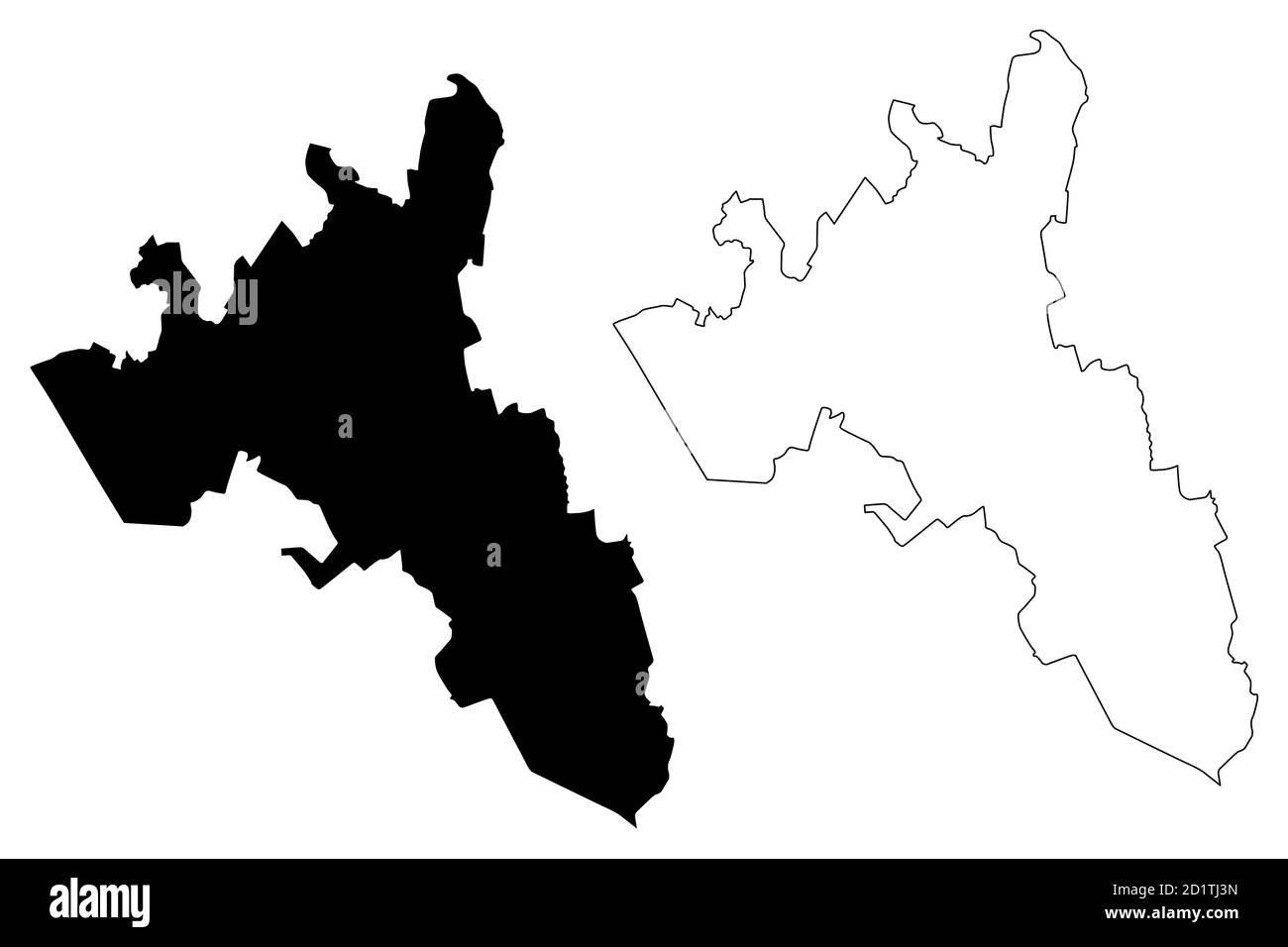 Nakuru County (Republik Kenia, Rift Valley Province) Karte Vektorgrafik, Skizze Nakuru Karte Stock Vektor