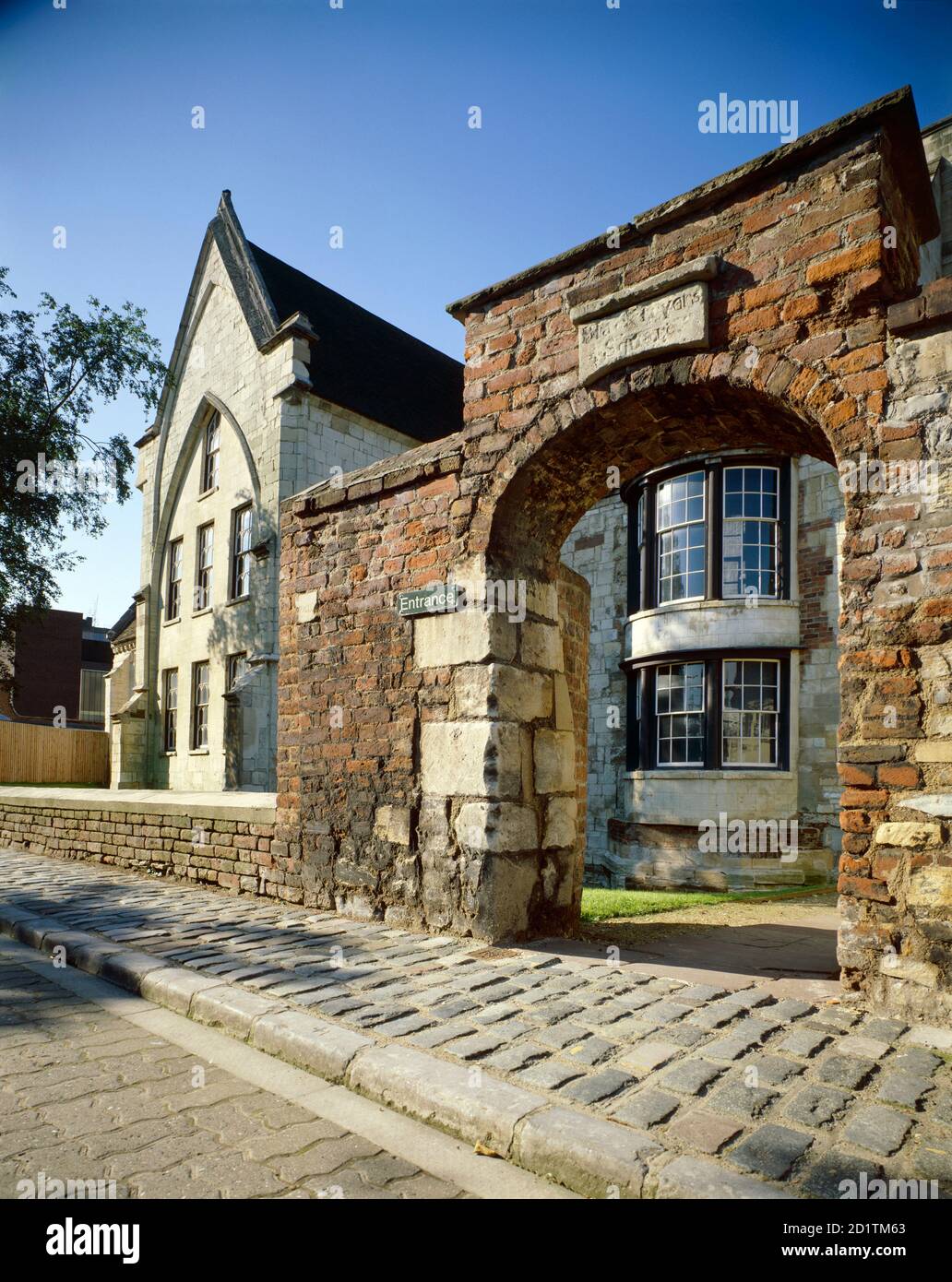 BLACKFRIARS, Gloucester, Gloucestershire. Außenansicht der Dominikanerkirche aus dem 13. Jahrhundert. Stockfoto