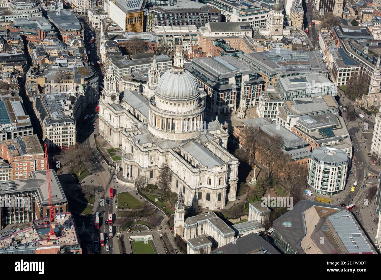 St Paul's Cathedral, London, 2018, Großbritannien. Luftaufnahme. Stockfoto