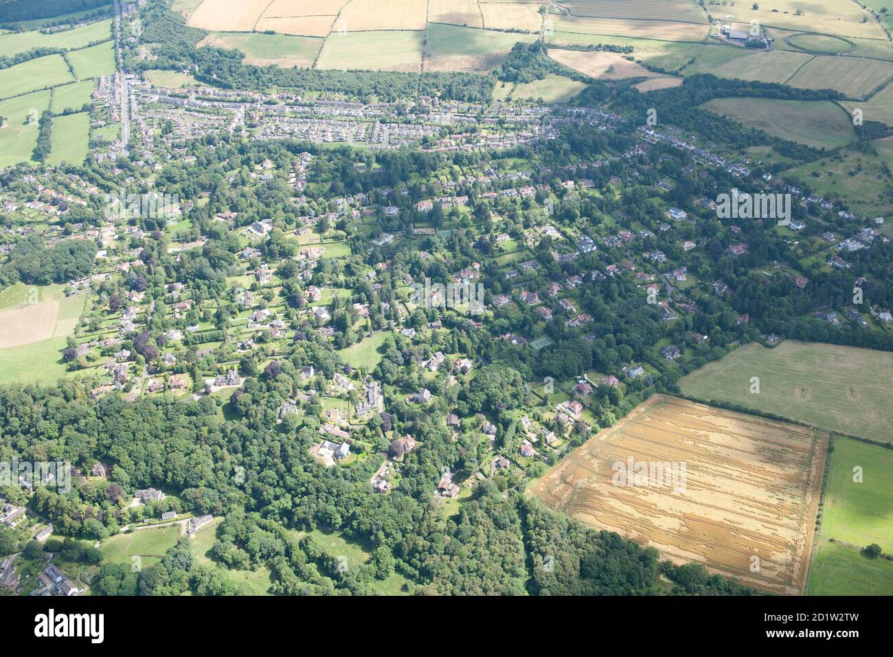 Stocksfield, Northumberland, 2014. Luftaufnahme. Stockfoto