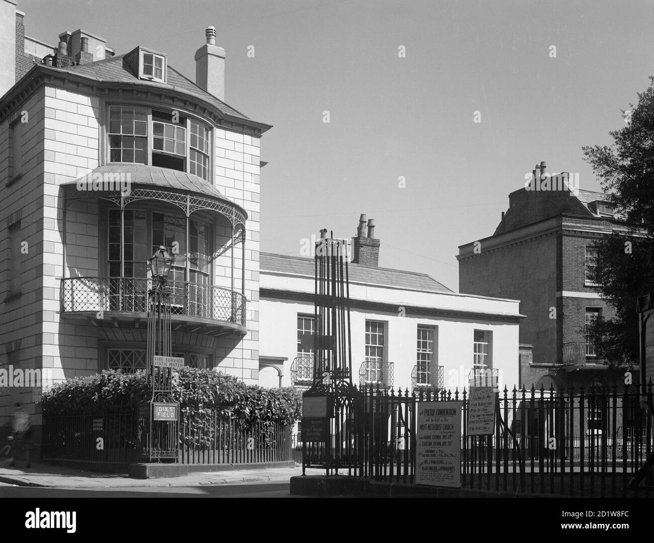 Außenansicht des Gebäudes im Regency-Stil, Nr. 1 Dix's Field in Exeter. Stockfoto