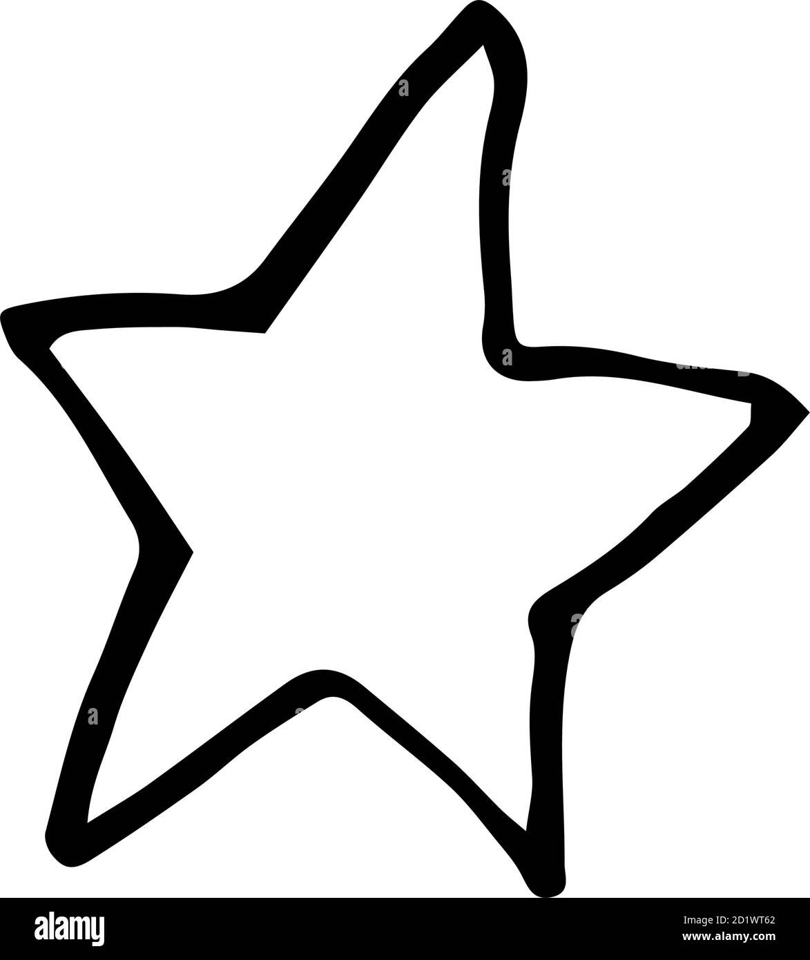 Halloween Doodle Star Element. Isolierte Vektorgrafik für die gestaltung der Oktoberferien Stock Vektor