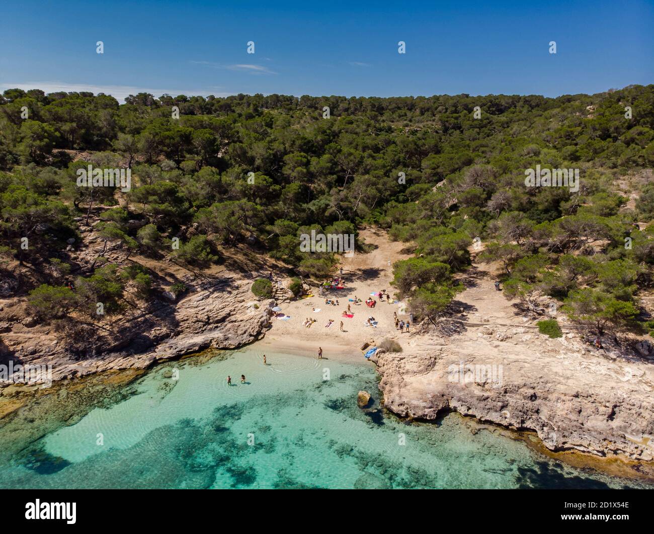 Cala Portals Vells, Calvia, Mallorca, Balearen, Spanien Stockfoto