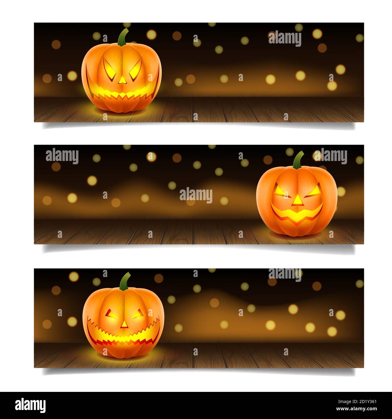 Horizontale Halloween-Banner Stock Vektor