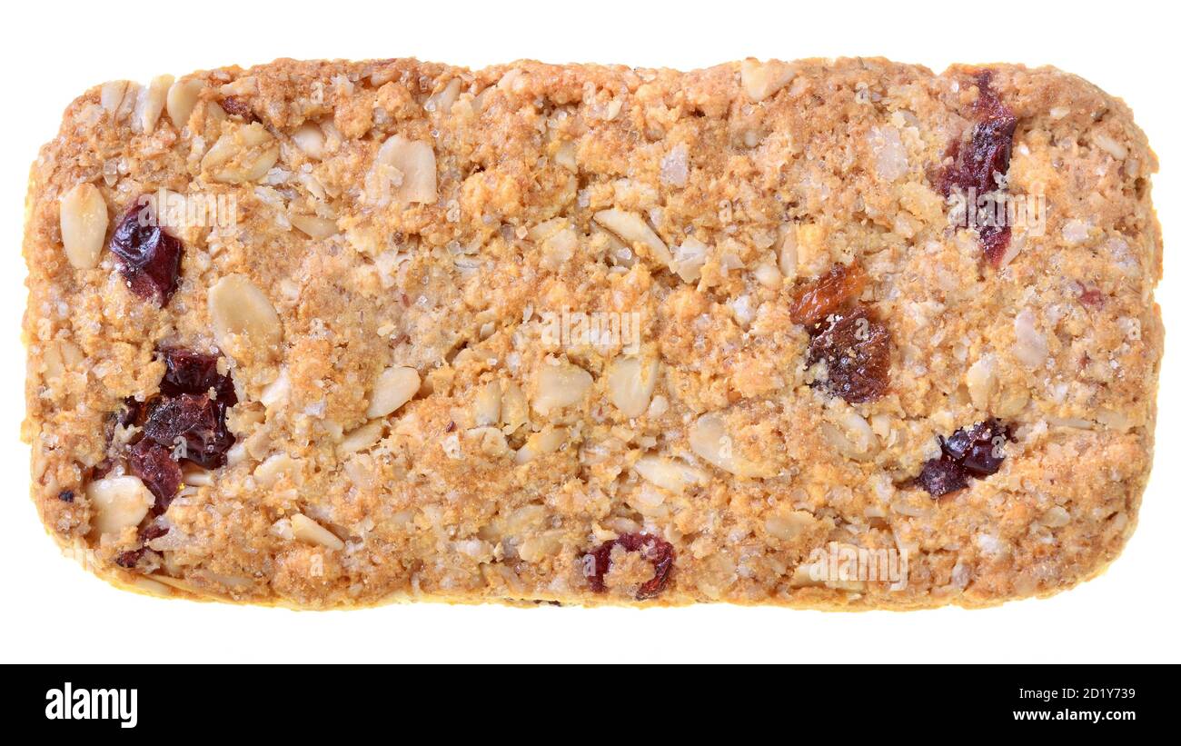 Appetitlich Chip Cookies close-up Draufsicht isoliert auf weißem Hintergrund. Stockfoto