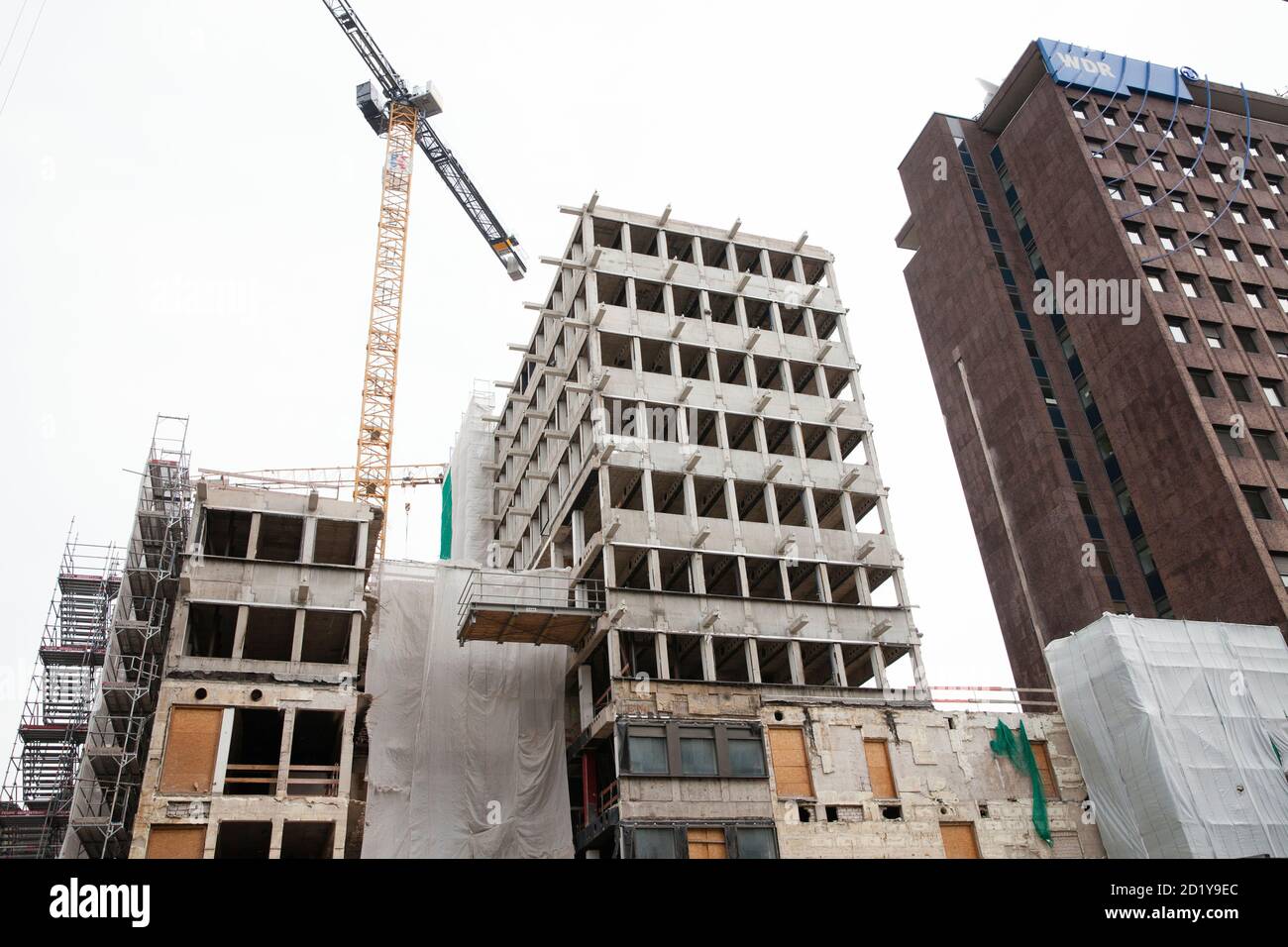 Rekonstruktion des Filmhauses des Westdeutschen Rundfunks, des WDR oder des Westdeutschen Rundfunks Köln, einer deutschen öffentlich-rechtlichen Rundfunkanstalt, Colog Stockfoto