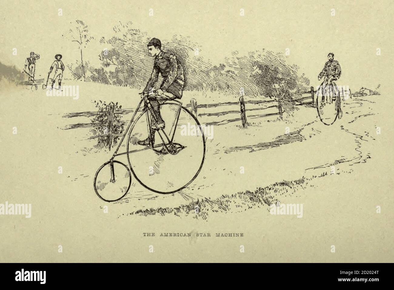 American Star Fahrrad von H.P. hergestellt Smith Machine Co., New Jersey, USA, 1885-1890 aus 'Cycling' von The Right Hon. Earl of Albemarle, William Coutts Keppel, (1832-1894) und George Lacy Hillier (1856-1941); Joseph Pennell (1857-1926) Published by London and Bombay : Longmans, Green and co. In 1896. Die Badminton Library Stockfoto