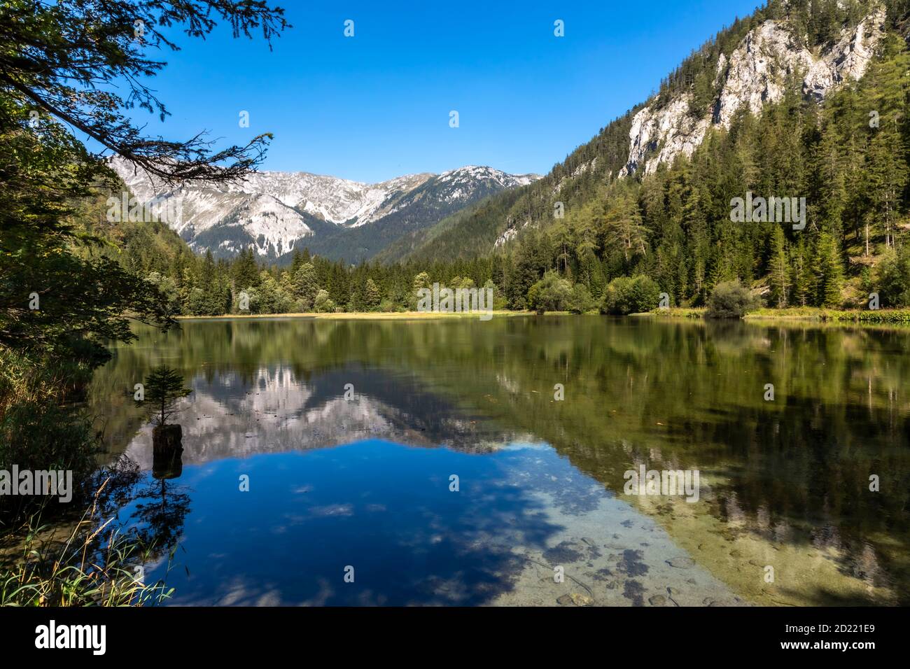 Dürrsee bei Seewiesen in der Steiermark, Österreich Stockfoto