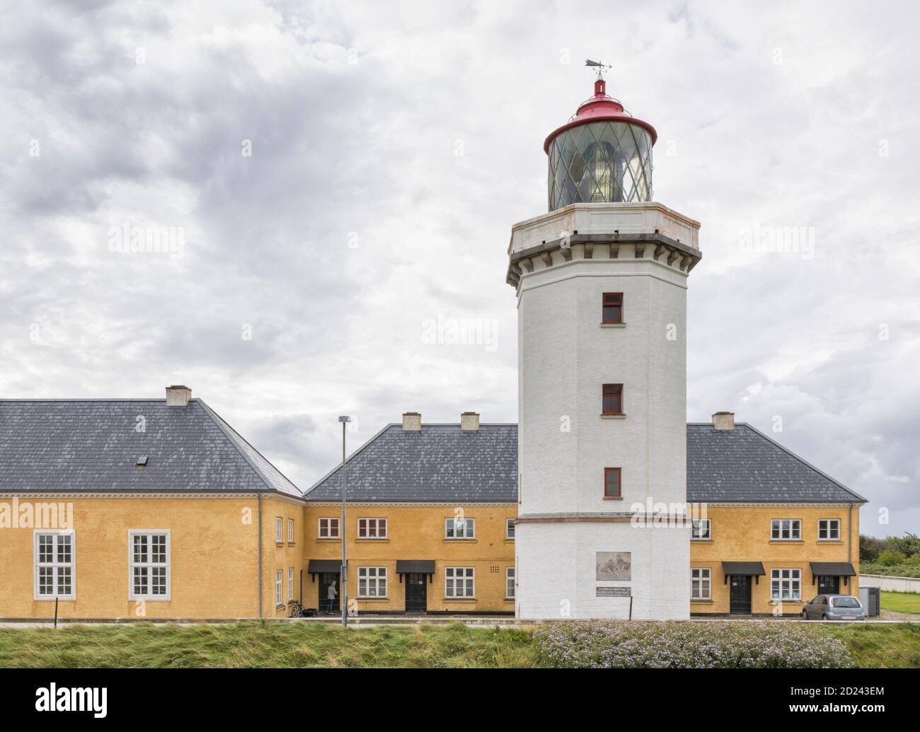 Leuchtturm von Hanstholm an der dänischen Nordseeküste Stockfoto
