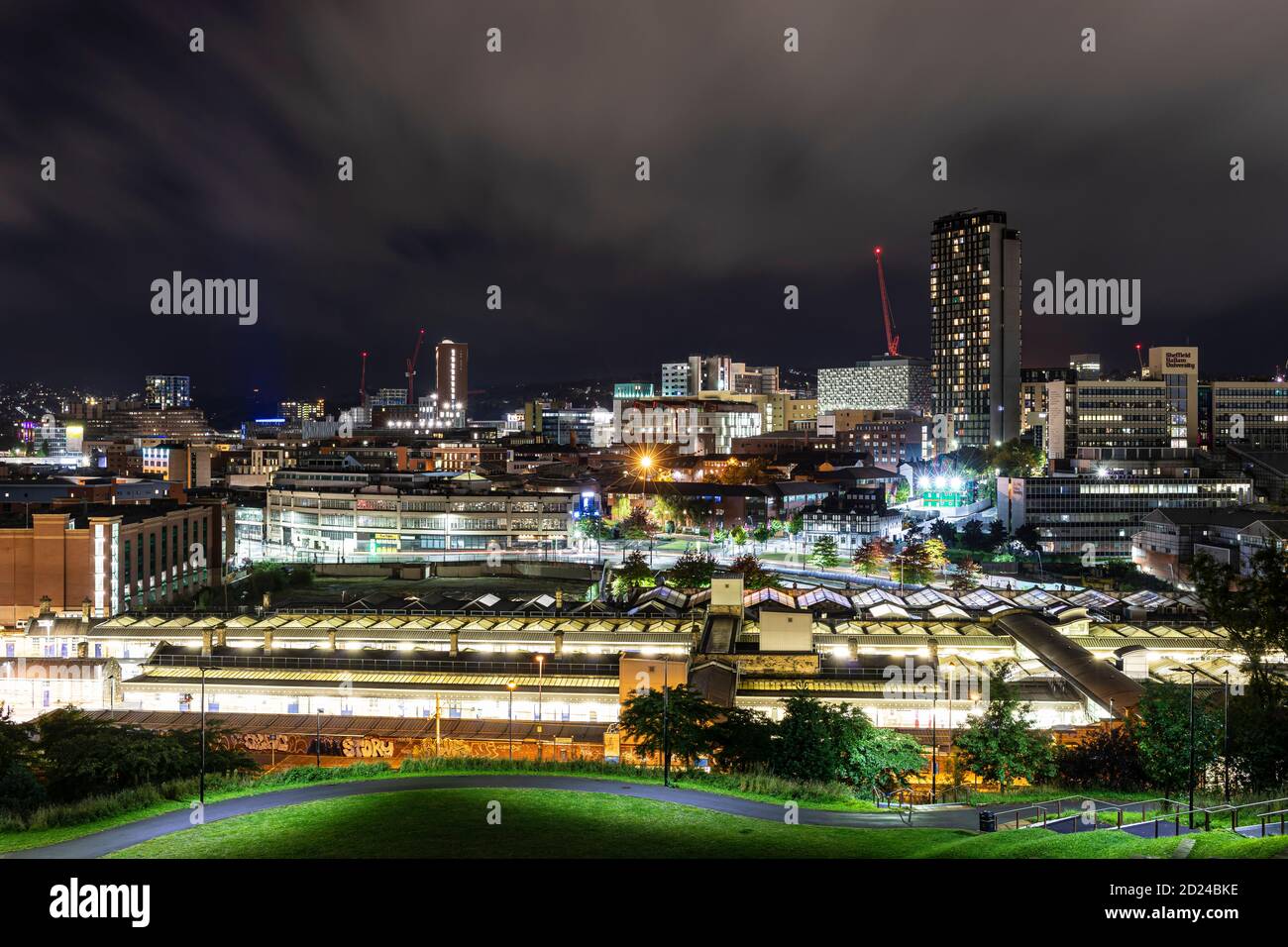 Skyline Von Sheffield City Stockfoto