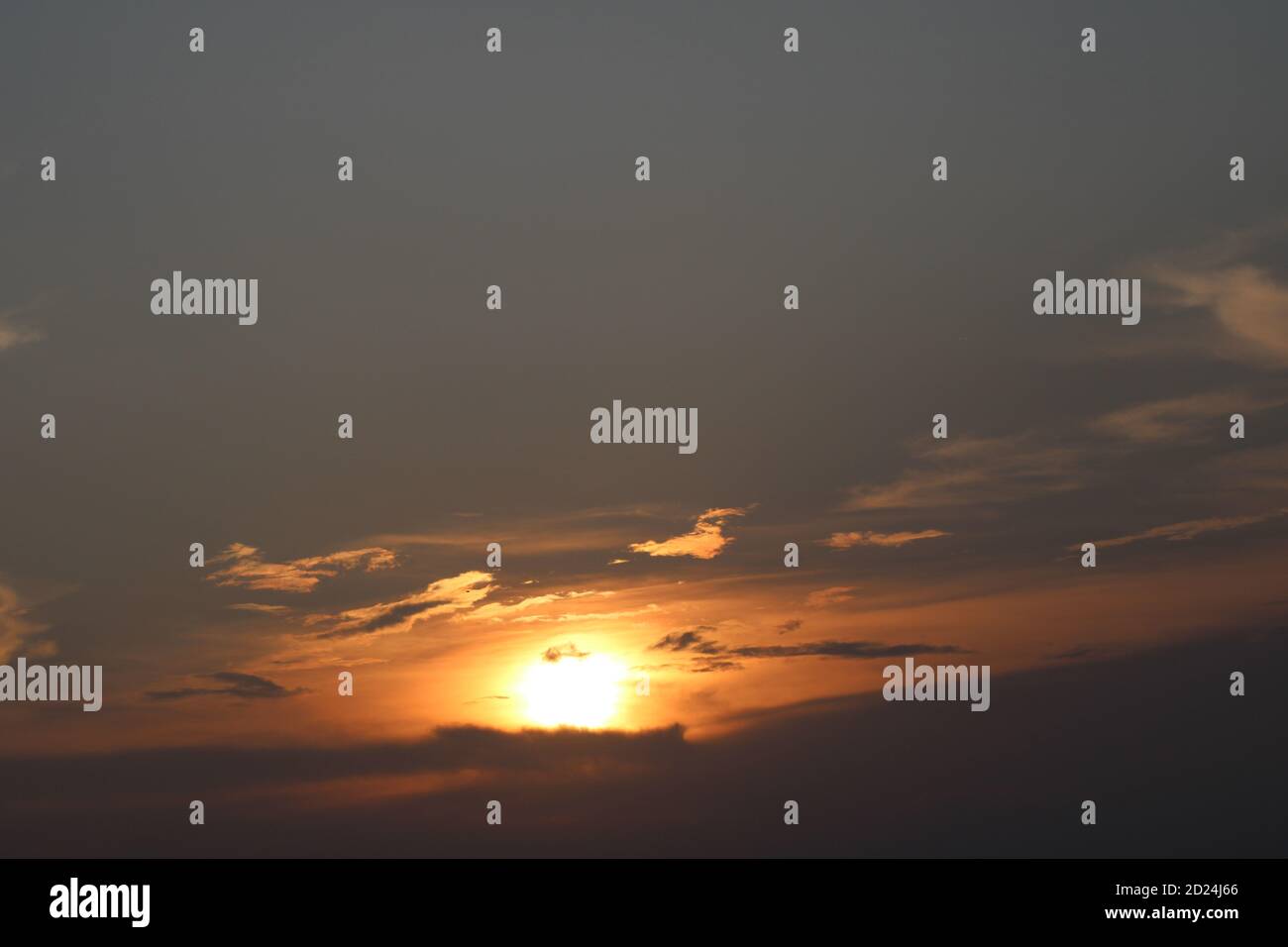 Sonnenuntergang Himmel Hintergrund Fotoaufnahme Stockfoto