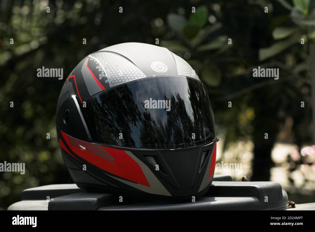 Sport Fahrrad Helm natürliche Foto Aufnahme Stockfoto