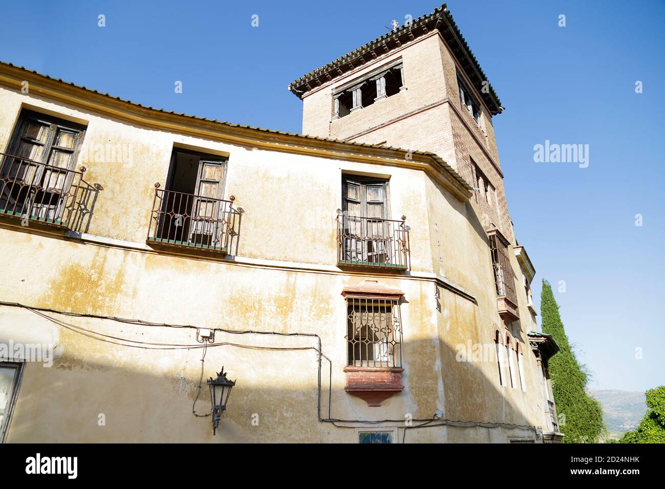 Ansicht des Hauses des maurischen Königs (Casa del Rey Moro), Ronda, Andalusien, Spanien. Stockfoto