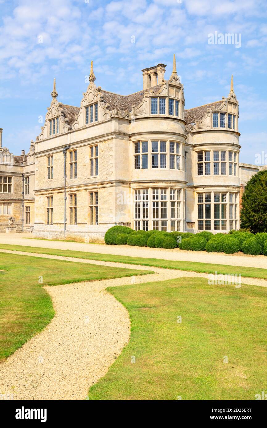 Kirby Hall ein ruiniertes elisabethanischen Herrenhaus aus dem 17. Jahrhundert oder Landhaus in der Nähe von Gretton nr Corby Northamptonshire England GB Europa Stockfoto