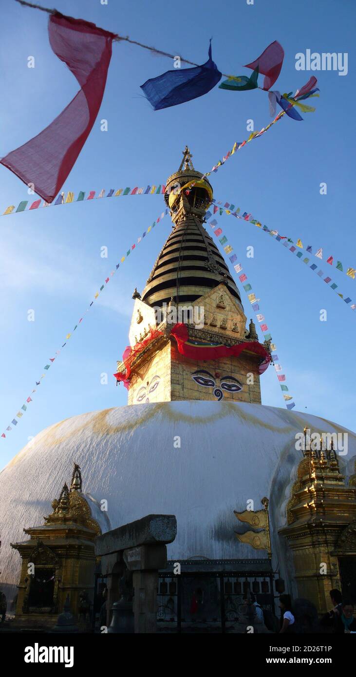 Buddhistischer Stupa in Kathmandu Stockfoto