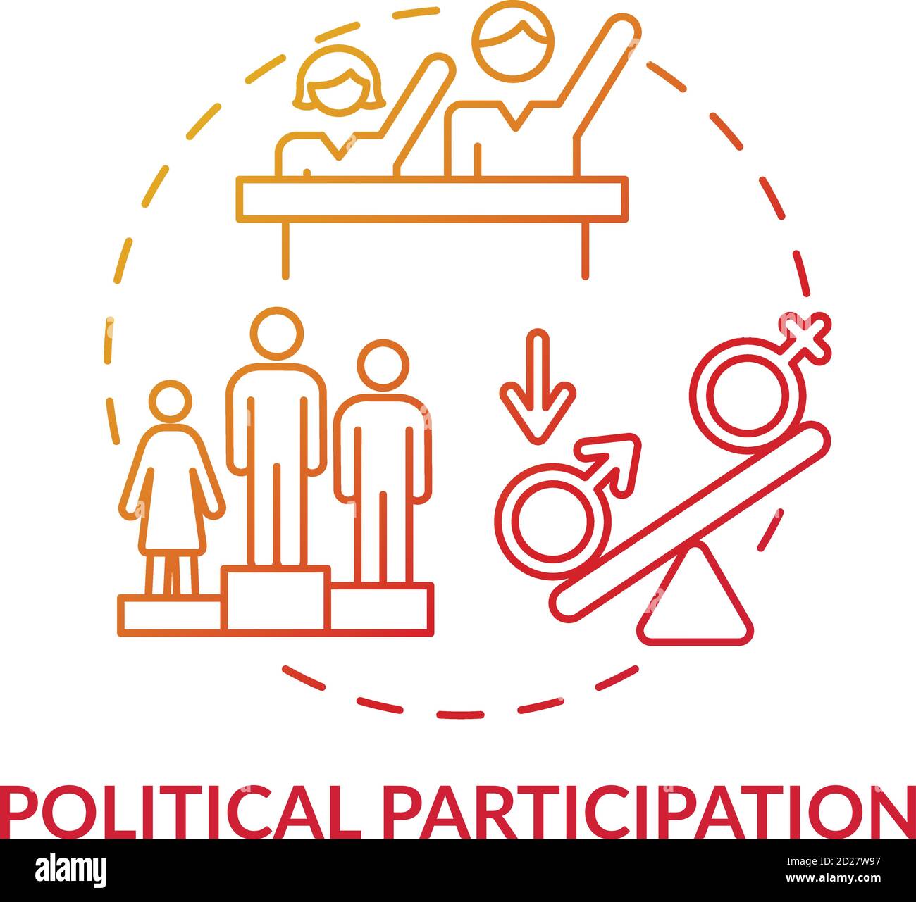 Politische Partizipation Konzept Symbol Stock Vektor