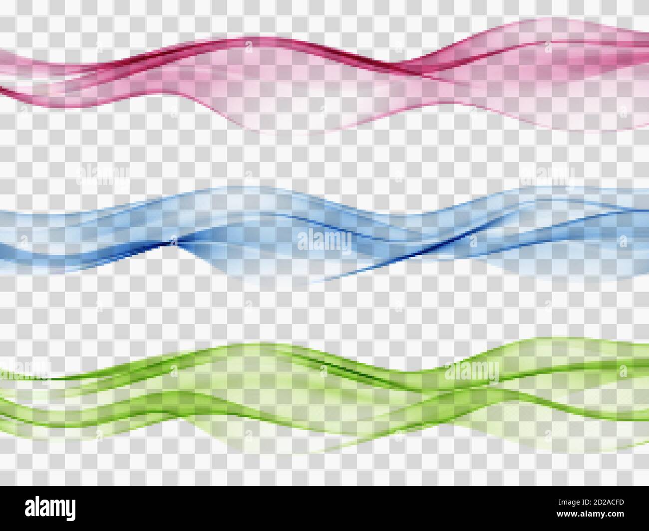 Weiche helle bunte Web-Rand Layout Set von schönen modernen Swoosh Welle Kollektion. Vektorgrafik Stock Vektor