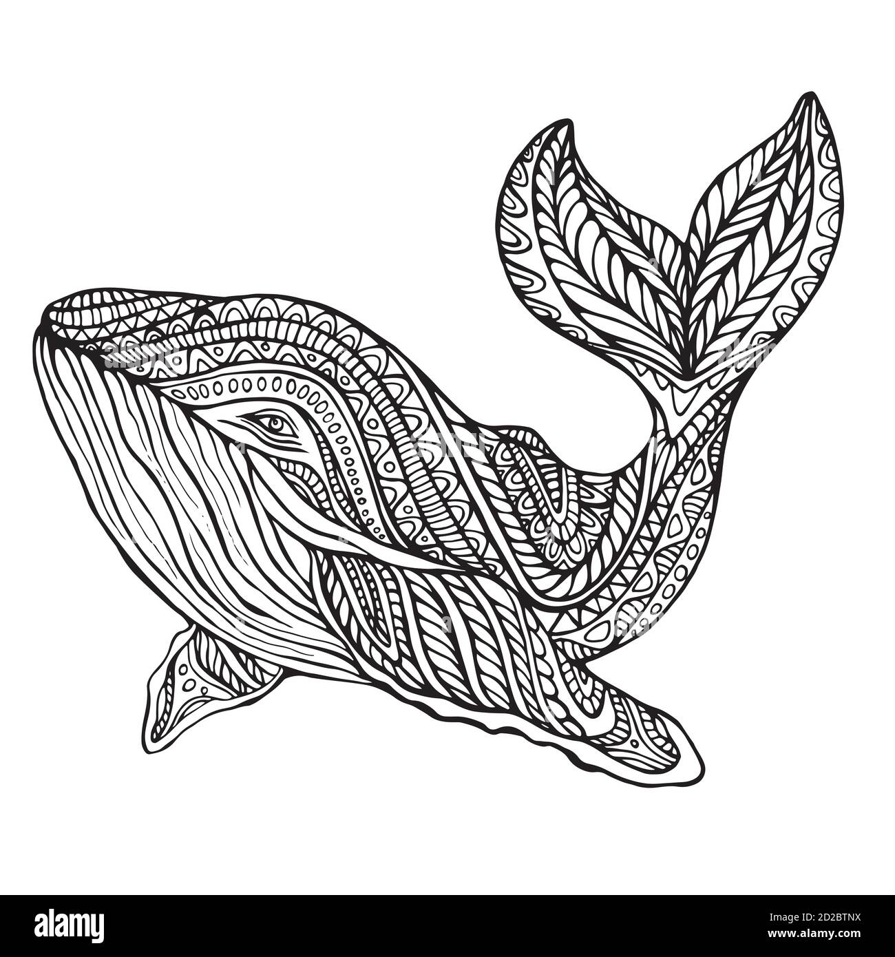 Fantasy Ornament Wal, Malvorlagen. Stock Vektor