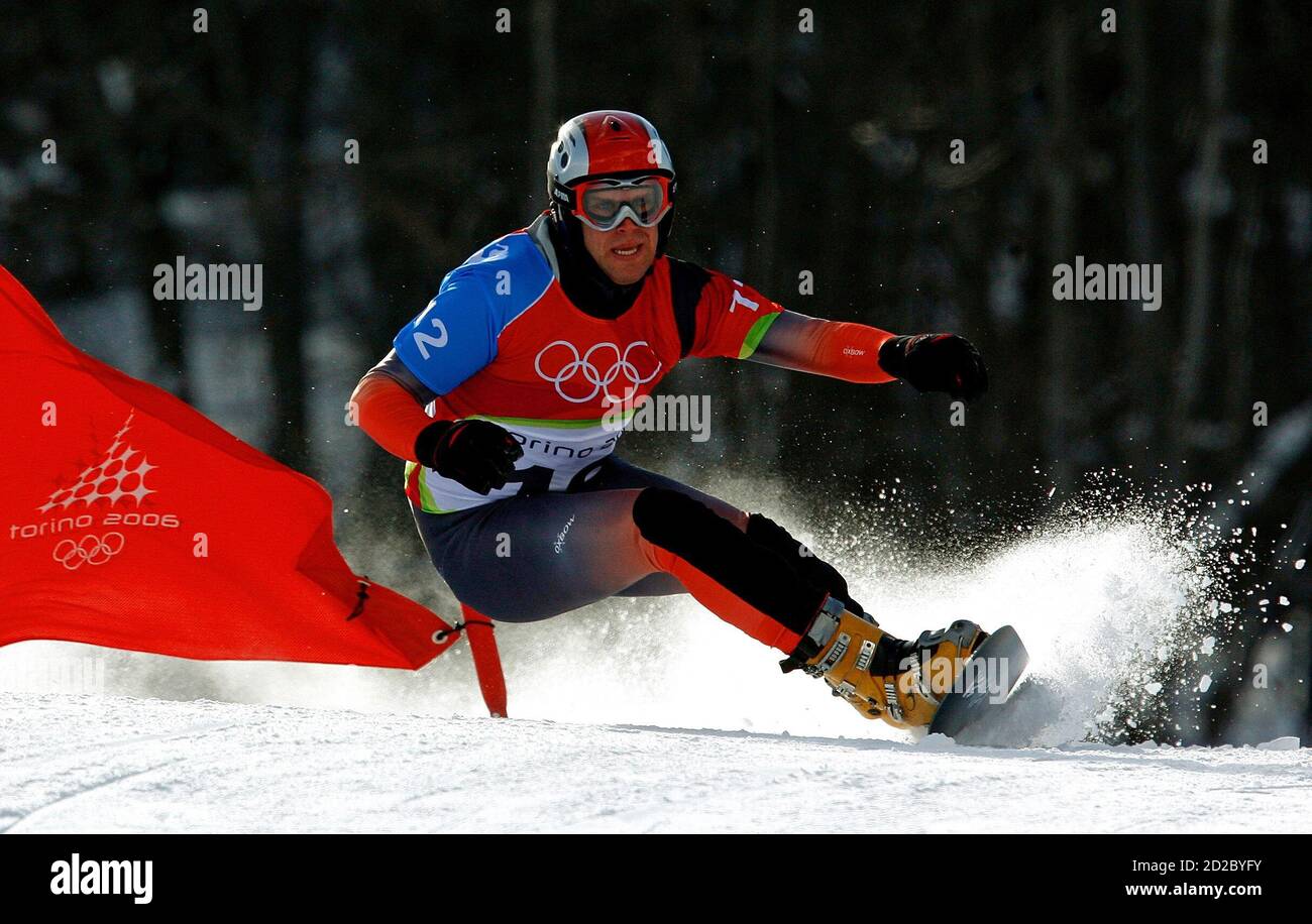 Schweizer Simon Schoch konkurriert in der Qualifikation in die Männer