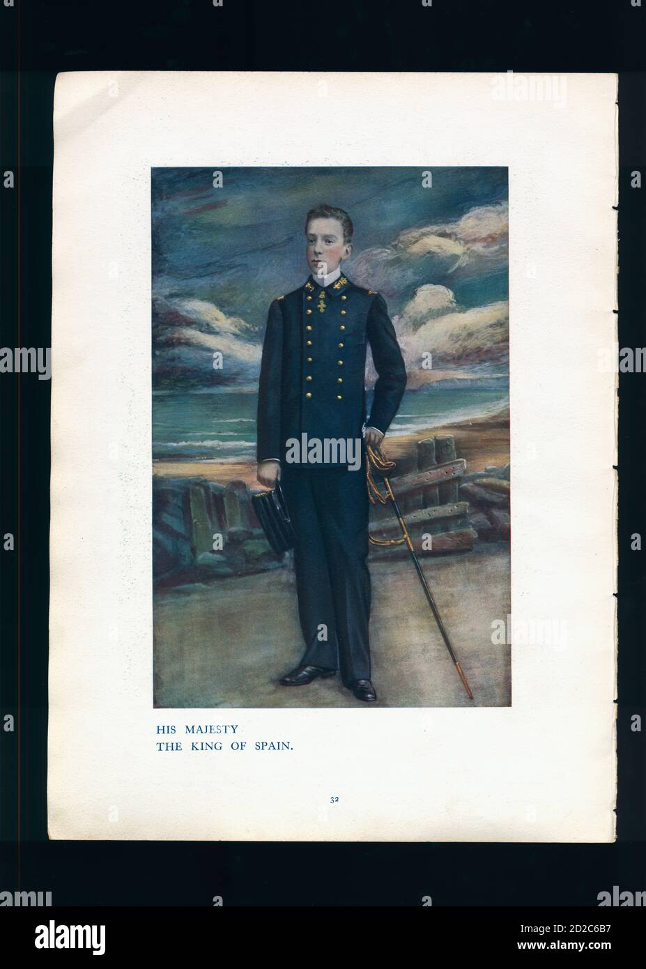 Chromolithographisches Porträt des Königs Alfonso XIII von Spanien (17. Mai 1886 – 28. Februar 1941). Bild veröffentlicht in Royalties of the World (George Newnes, Stockfoto